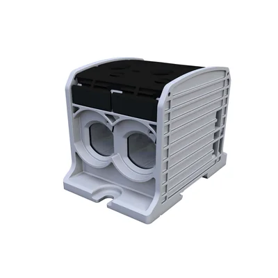 Conector de riel roscado STB 185-2 Al/Cu 87820 SIMBLOCK negro