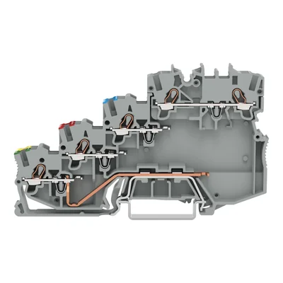 Conector de sensor de 4 hilos para sensores tipo PNP con conexión PE, gris 2000-5417