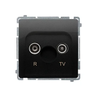 Conector de terminal de antena R-TV Simon Basic WMUA-05010z-Y011, separado (módulo), 1 entrada: 5–862 MHz; negro