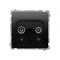 Conector de terminal de antena R-TV Simon Basic WMUA-05010z-Y011, separado (módulo), 1 entrada: 5–862 MHz; negro