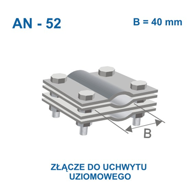 Conector de tierra 4xM8, ancho de aro 40 mm, galvanizado en caliente