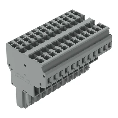 Conector hembra CAGE CLAMP® de 2 conductores, gris 769-132