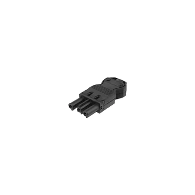 Conector hembra, conectores rápidos tripolares, gris grafito