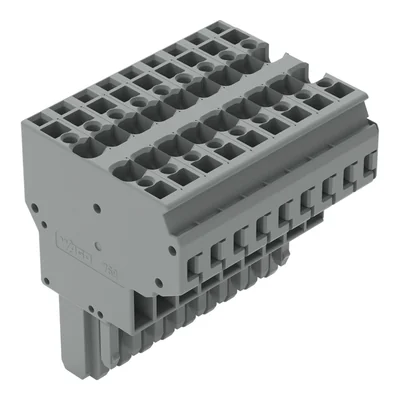 Conector hembra de 2 conductores CAGE CLAMP®, gris 769-129