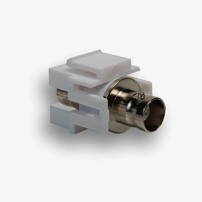 Conector hembra Keystone BNC, blanco