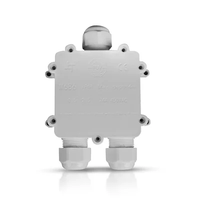 Conector hermético para cables eléctricos / Número de hilos: 3 / Sección transversal del hilo: 0,5-2,5 mm² / Diámetro del cable: 8-12 mm / IP68 / Blanco