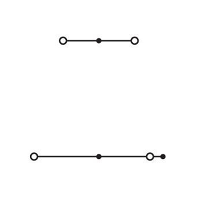 Conector L/L de dos pisos 2,5 mm² gris 50 uds.