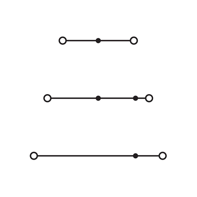 Conector L/L/L de tres niveles de 2,5 mm², gris