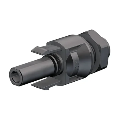 Conector MC4, conector fotovoltaico para montaje en la parte inferior del inversor, macho, sección 4/6 mm2, PV-ADBP4 4/6 (+) negro