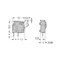 Conector modular para PCB, pulsador, 2,5 mm², RM 5/5,08 mm, 1 polo, gris 255-401