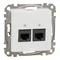 Conector para ordenador 2xRJ45 cat.5e UTP, Sedna Design & Elements, blanco