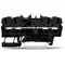 Conector pasante de 4 hilos, 2,5 mm², negro 2002-1405