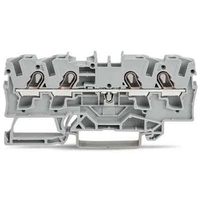 Conector pasante de 4 hilos, 4 mm², gris 2004-1401