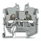 Conector pasante mini de 2 hilos con orificio de montaje de 1 mm², gris 2050-1201