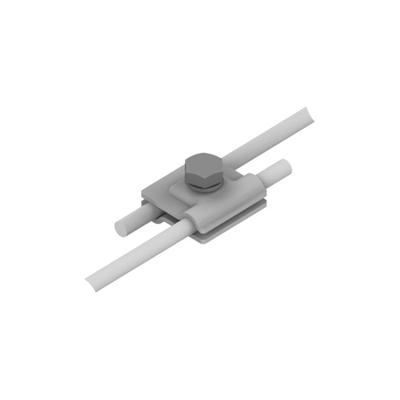 Conector pasante universal de un orificio (1xM10), galvanizado en caliente