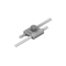 Conector pasante universal de un orificio (1xM10), galvanizado en caliente