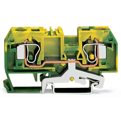 Conector PE de 2 hilos 10 mm² amarillo-verde 25 uds.