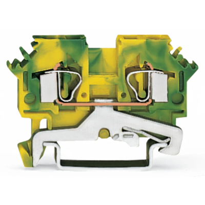 Conector PE de 2 hilos 4 mm² amarillo-verde