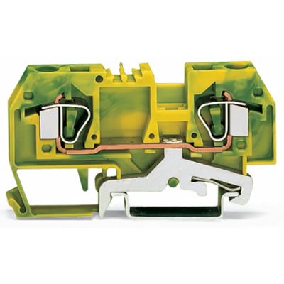 Conector PE de 2 hilos 6 mm² amarillo-verde