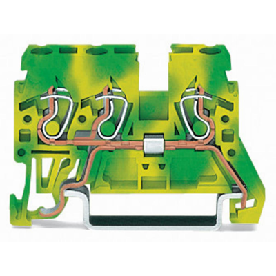 Conector PE de 3 hilos 2,5 mm² amarillo-verde 100 uds.