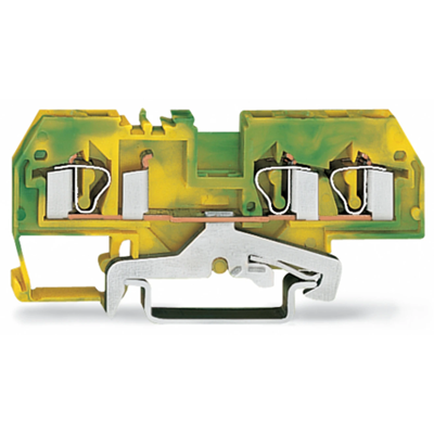 Conector PE de 3 hilos, 4 mm², amarillo-verde