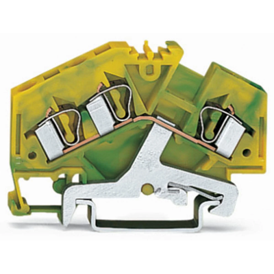 Conector PE de 3 hilos, 4 mm², amarillo-verde