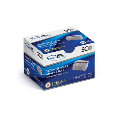 Conector rápido SCP5, transparente/blanco (caja = 50 unidades).