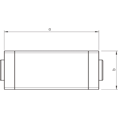 Conector recto WDK 60X110 NEGRO, WDK HK60110RW