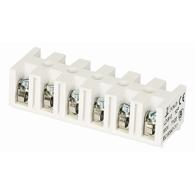 Conector roscado de 6 vías LZ-B10/6, blanco