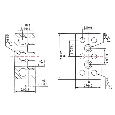 Conector roscado de porcelana, 16 mm2, 3 vías, 10 uds.