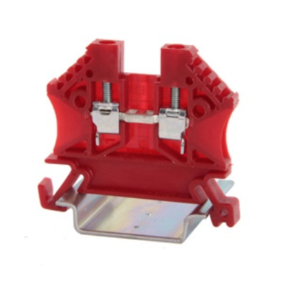 Conector roscado para carril ZSG (ZUG) 4,0mm2 rojo