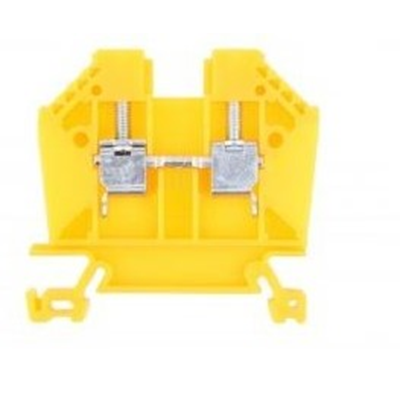 Conector roscado para carril ZSG (ZUG) 6,0mm2 amarillo