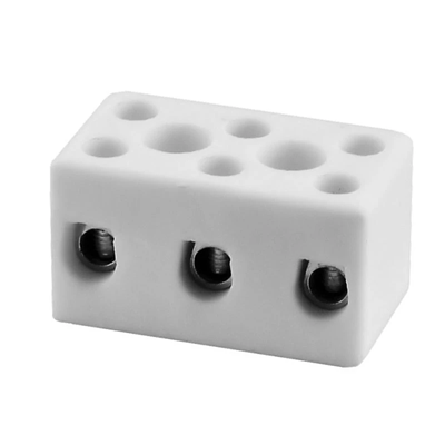 Conector roscado porcelana 10mm2 3 vías 10uds.