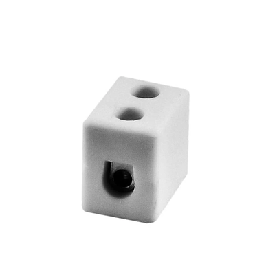 Conector roscado porcelana 4mm² 1 vía blanco 50uds.