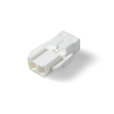 Conector sin tornillos, enchufe de 2 vías, blanco