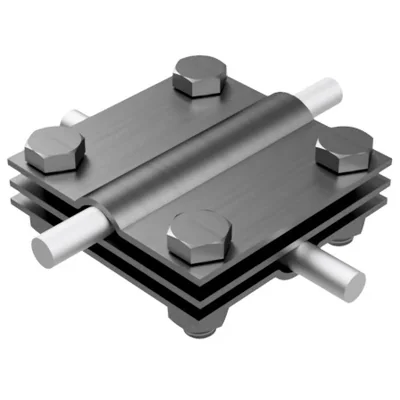 Conector transversal de 4 orificios y 3 placas; B hasta 40 mm /IN/