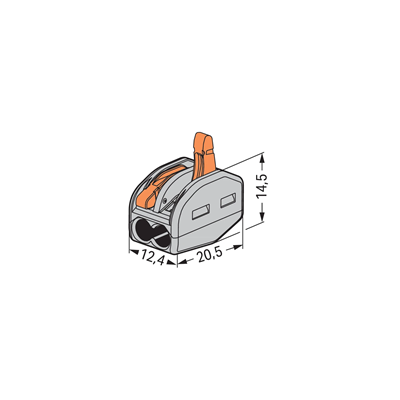 Conector universal 2x4mm 50uds.