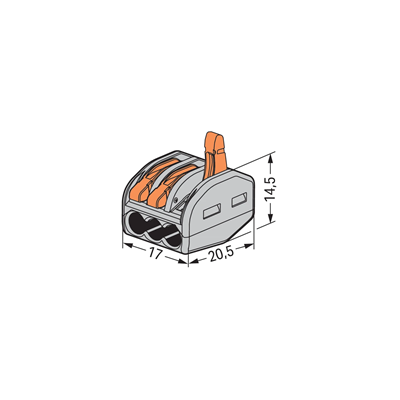 Conector universal 3x4mm 50uds.