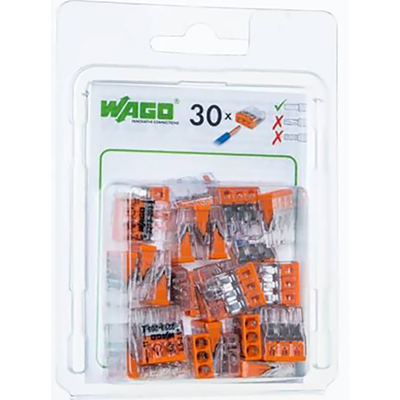 Conectores para cajas de instalación 3x2,5mm² transparente-naranja