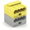 Connecteur à 4 fils à enclenchement rapide pour broches à souder simples, gris clair/jaune