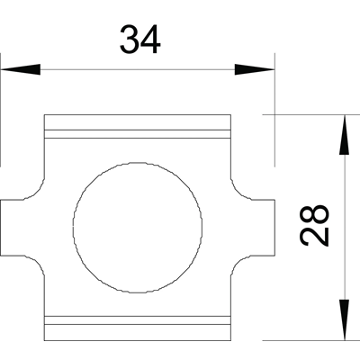 Connecteur bout à bout pour chemins de câbles en treillis, galvanisé GSV 34 G
