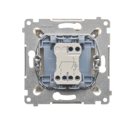Connecteur chandelier SIMON 54 avec rétroéclairage LED pour version IP44 (module) connecteurs rapides 10AX 250V crème