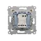 Connecteur chandelier SIMON 54 avec rétroéclairage LED pour version IP44 (module) connecteurs rapides 10AX 250V crème