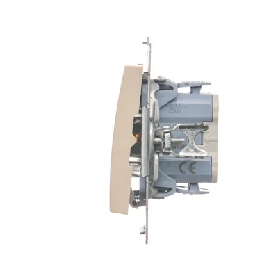 Connecteur chandelier SIMON 54 avec rétroéclairage LED pour version IP44 (module) connecteurs rapides 10AX 250V crème