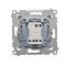 Connecteur chandelier SIMON 54 pour version IP44 (module) connecteurs rapides 10AX 250V argent mat métallisé