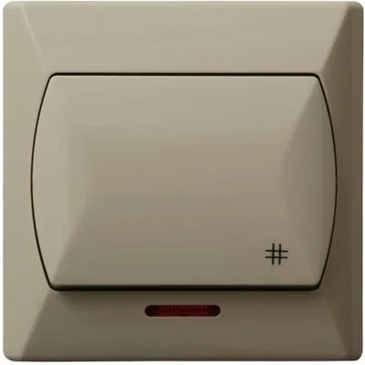 Connecteur croisé AKCENT avec rétroéclairage beige