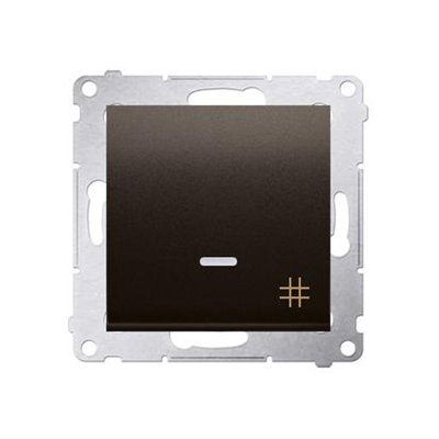 Connecteur croisé avec rétroéclairage LED (module) 230V, bronze métallisé mat