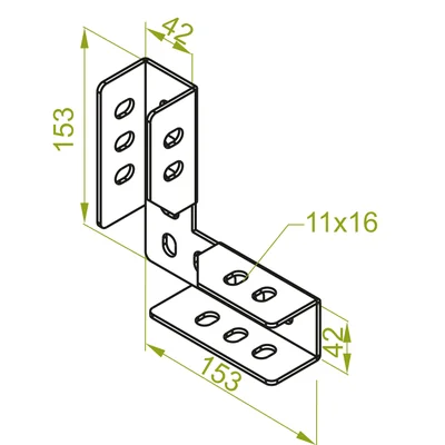 Connecteur d'angle LCWL, épaisseur de tôle : 3,0 mm