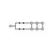 Connecteur de branchement avec trou de montage 1 x 6 mm² / 6 x 1,5 mm², rouge