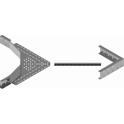 Connecteur de plateau galvanisé, hauteur 150 mm